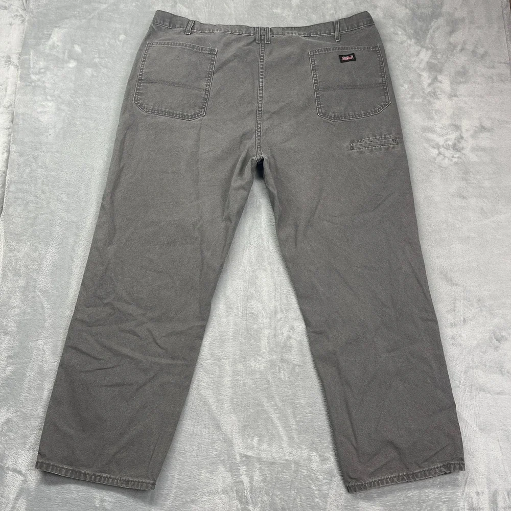 Dickies Carpenter‎ Pants Mens 44x30 Gray Canvas Work Outdoor Loose Fit Wide Leg
